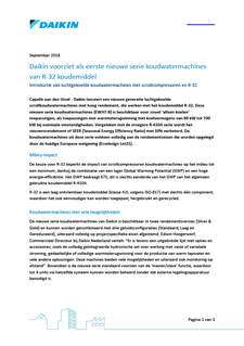 Daikin R-32 scrollcompressoren koudwatermachine - persbericht NL 18-9-2018.pdf Daikin R-32 scrollcompressoren koudwatermachine - persbericht NL 18-9-2018.pdf